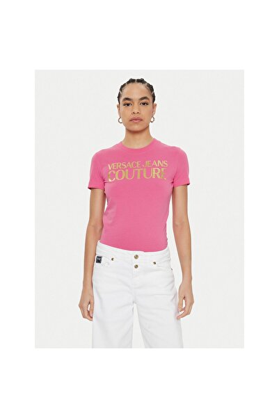 VERSACE JEANS COUTURE Tricou de damă 78HAHT01 CJ00T Roz