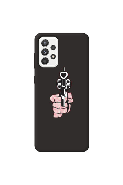 Other Samsung A13 4G Heart gun Black Colored Silicone TPU Θήκη