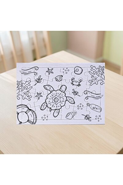 riyaz Sea Creatures Coloring Puzzle |   Puzzle for Children, A5 Size, 24 Piec...