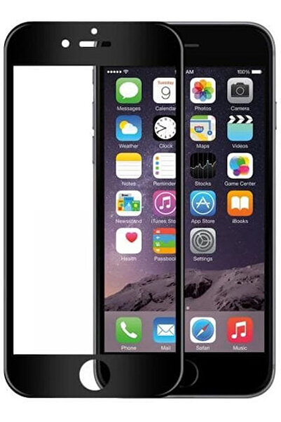 OEM Σκληρυμένο Γυαλί με Μαλακό Περίγραμμα για iPhone 6s Plus 6 Plus, Ολόμαυρο
