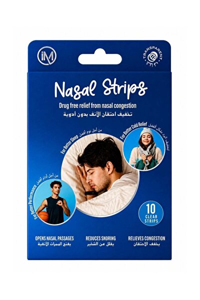 IM Nasal Strips Clear Invisible For Snoring And Congestion Relief 30 Count