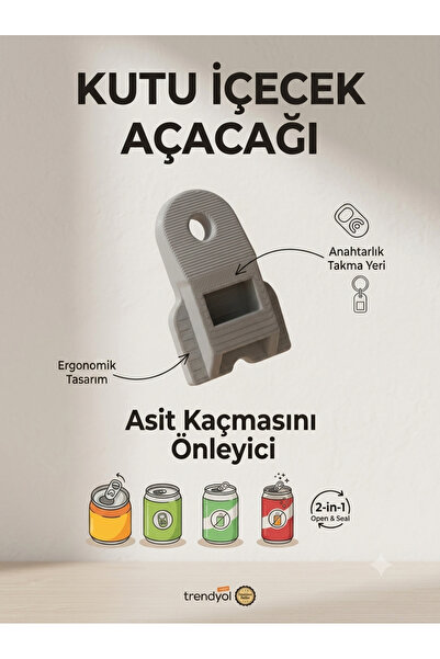 EVALIA Kutu İçecek Açma Aparatı - Asit Kaçma Önleyici