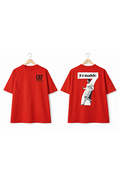 VODEXA Men's Oversize T-Shirt Number 7 Printed 100% Cotton T-Shirt Comfortabl...