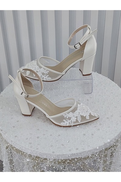 Almera's Shoes Women's Laced 7 cm Bridal Shoes