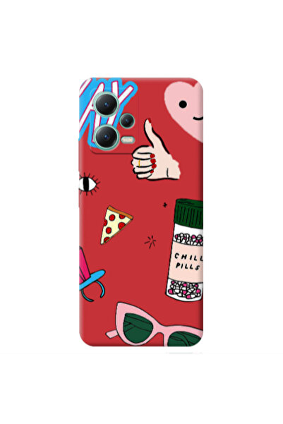 Other Xiaomi Redmi Note 12 Pro 5G Chill Red Colored Silicone TPU Θήκη