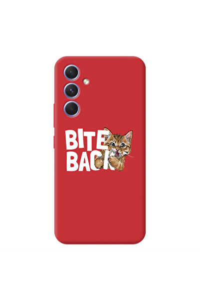 Other Samsung A35 bitte back cat Red Colored Silicone TPU Θήκη