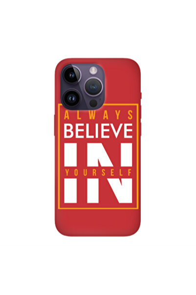 Other Apple iPhone 14 Pro Max Always Belive Red Colored Silicone TPU Θήκη