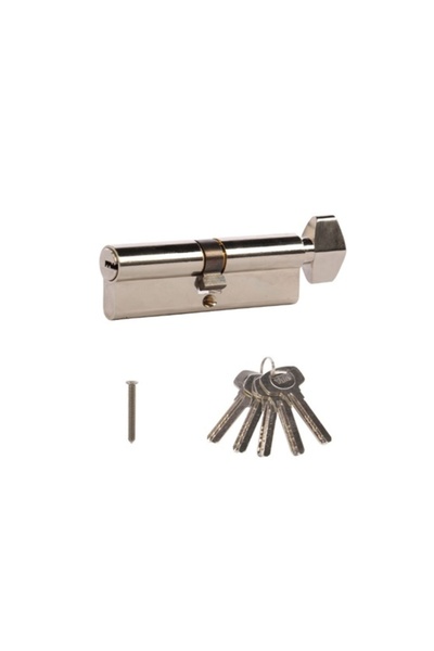 OEM Butuc usa cu buton 30 x 40 mm, cilindru de siguranta, nichel, Yale