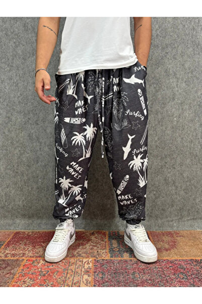 FıttingRoom Patterned Pleated Half-Shalwar with Elastic Waistband