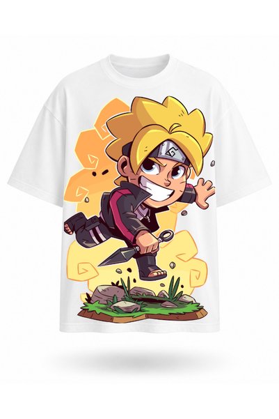 OPPPSSS Unisex μπλουζάκι χωρίς τύπωμα με θέμα νεαρό νίντζα σε στυλ anime