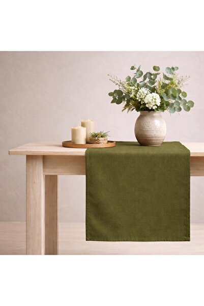 Original Co Organik Ham Keten Masa Runner 40x150 cm - Buldan Dokuma Keten Dek...