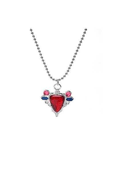 Choice Necklace Anime JOJOS Red Rock Enamel Brooch Fashion Handsome Necklace ...