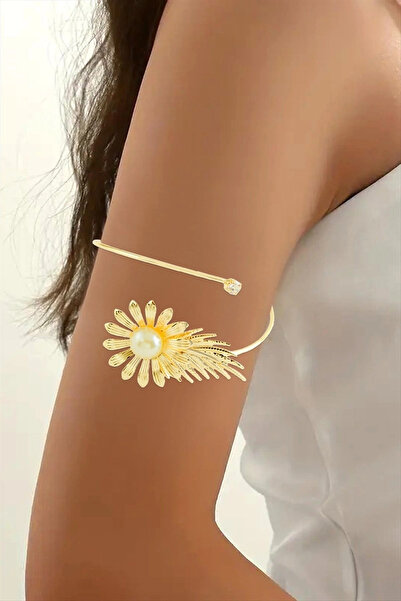 Generic Brand Flower Pearl Upper Arm Pazu Bracelet