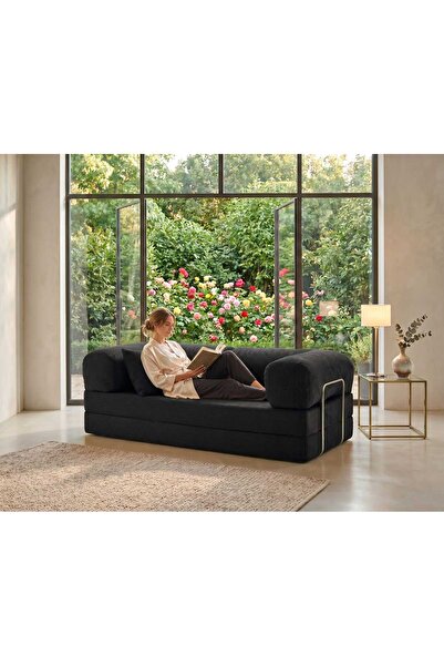 NESTİME Nestime® 180x90 Modüler Sünger Koltuk-Legoom Kanepe Fitilli Kadife Yı...