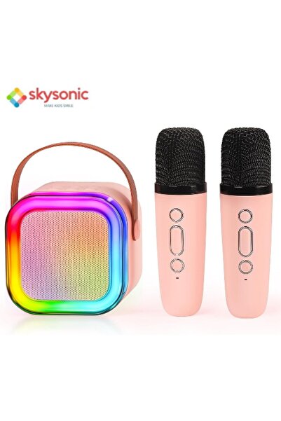 OEM Skysonic K8 Ηχείο Καραόκε Bluetooth με 2 Ασύρματα Μικρόφωνα (Φωτισμός LED...
