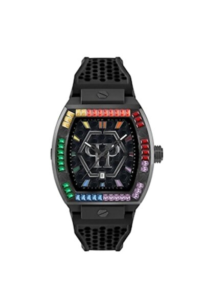 PHILIPP PLEIN Ceas bărbătesc, carcasă din oțel cu diametrul de 44 mm, reziste...