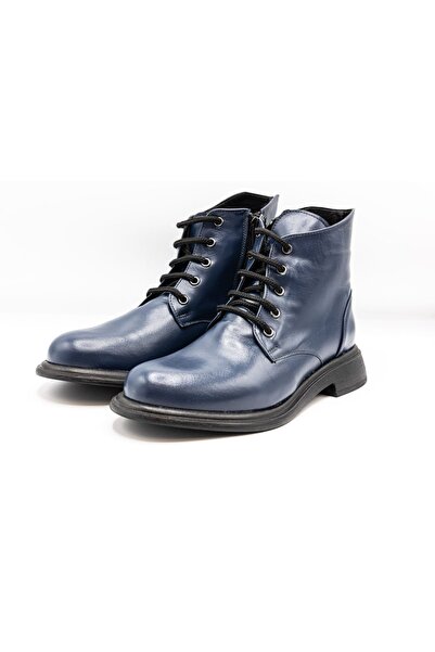 MANUFACTURER Cizme de damă din piele naturală - NIK802BLU