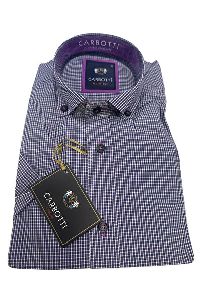 OEM Camasa barbati casual multicolor, maneca scurta, slim fit, bumbac-poliest...