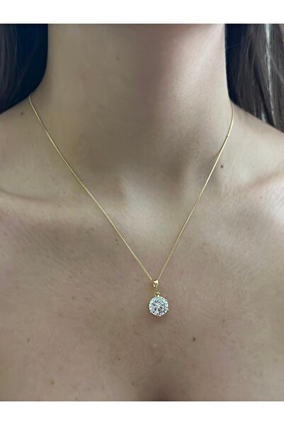 BYYEŞO Single Stone Necklace (Steel) (Large)