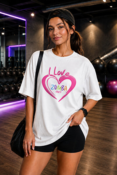 FECCY Premium Zumba Unisex Oversize Women's T-Shirt Men's T-Shirt Cotton Over...
