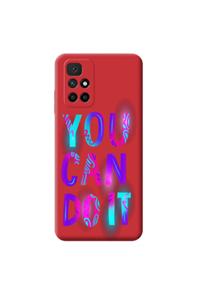Other Xiaomi Redmi 10 2022 You Can Doit Red Colored Silicone TPU Θήκη