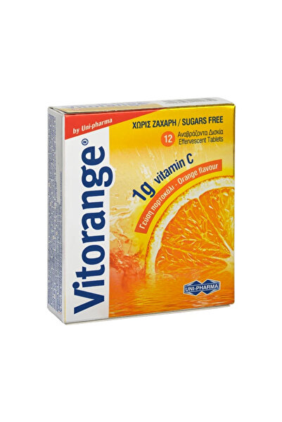 OEM UNI-PHARMA Vitorange 1γρ Βιταμίνη C 12 Ταμπλέτες Εφέ 120μg