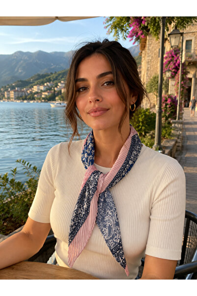 nehir eşarp Pleated Seasonal Scarf Bandana 55X55 cm