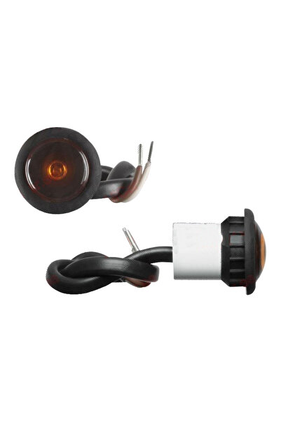 RapidAuto Lampa gabarit auto 12V rotunda Rosie cu led, diametru 27.5mm , 1 buc.