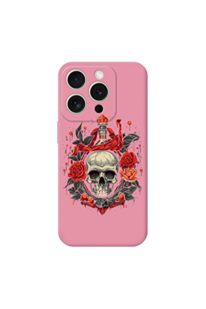 Other Apple iPhone 15 Pro Max Flower head Pink Colored Silicone TPU Θήκη