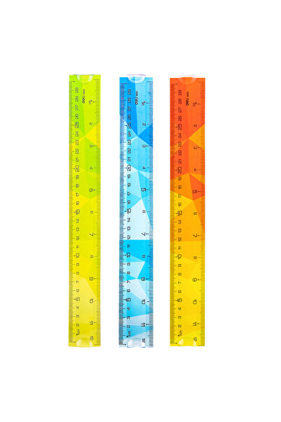 Deli Rigla flexibilă multicoloră de 30 cm