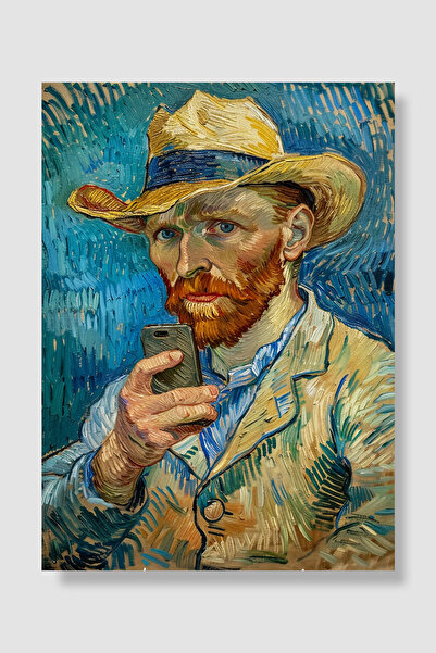 Luna Marissa Van Gogh poster - autoportret sa telefonom, klasični humorističn...