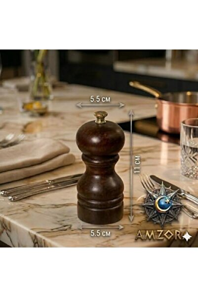 Yıldızan Albemo Glios Handmade Hornbeam Wood Spice Grinder with Stainless Ste...