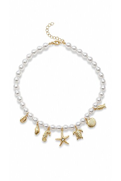 CHARMLUCKY Sea Charm Pearl Bead Necklace