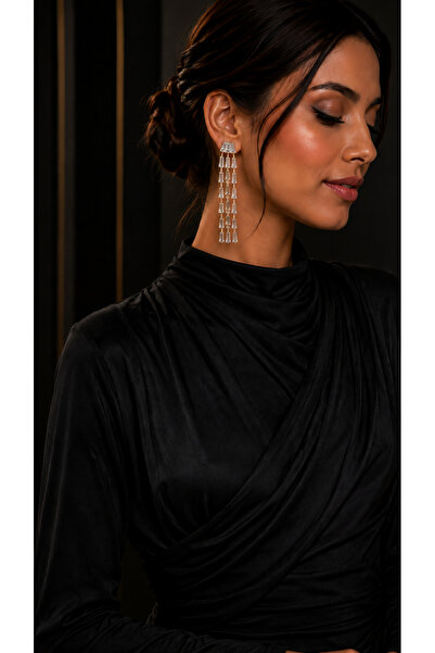 Generic Long Zircon Earring