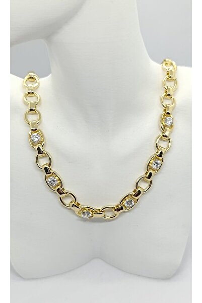 ndjewelry قلادة إيلارا بتفاصيل حجرية (40+5 سم)