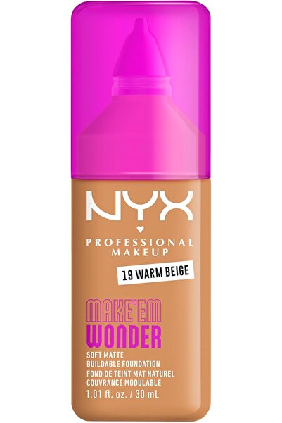 NYX Professional Makeup Make 'EM Wonder, 24H Soft Matte Foundation, Undetecta...