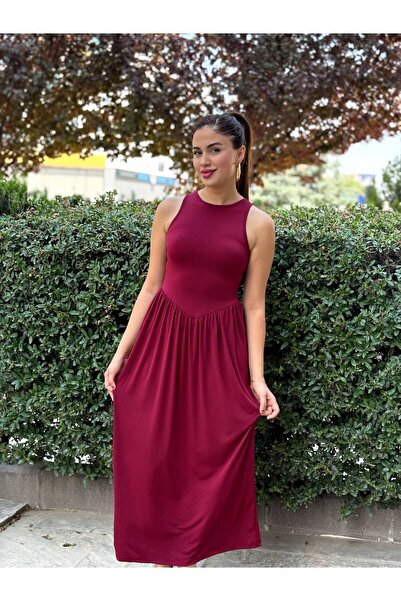 ROKH Women's Stylish Lycra Full Length Party Dress