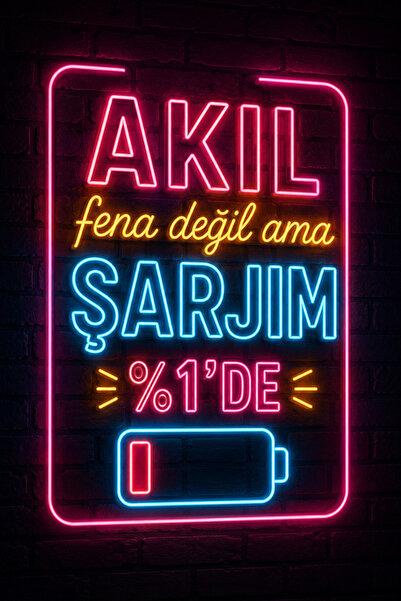 Lucena Pictură murală cu neon: Mintea nu este în apnec, dar încărcarea mea es...