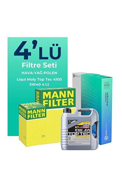 Mann-Filter Renault Clio 0.9 Benzin TCe Filtre Bakım Seti Liqui Moly Motor Ya...