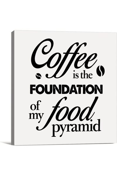 HOME MODE 20x20 cm Gallery Wrapped Canvas Wall Art | Coffee Is The Foundation...