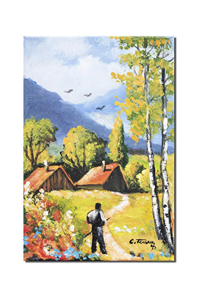 artnova Χειροποίητος πίνακας, Ορεινό τοπίο, 30x20 εκ. λάδι σε καμβά, Κωνσταντ...