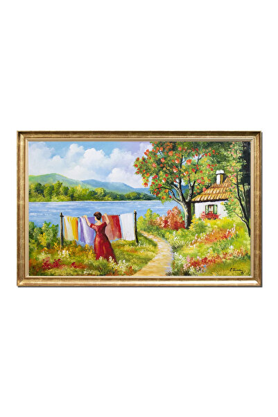 artnova Рамкирана ръчно рисувана картина с летен пейзаж, Ъгълът на Небето, 11...