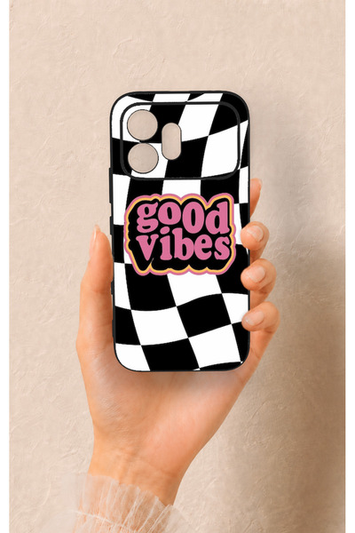 Vip Case Honor 600 Uyumlu Black Good Vibes Desenli Silikon Kılıf