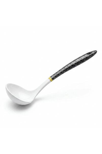 DELCASA Black & White Melamine Soup Ladle 23 cm
