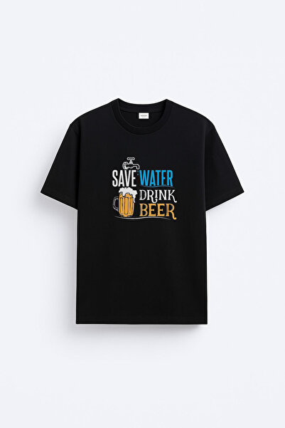 cesita Bira Beer Printed Cotton Black T-Shirt T-Shirt
