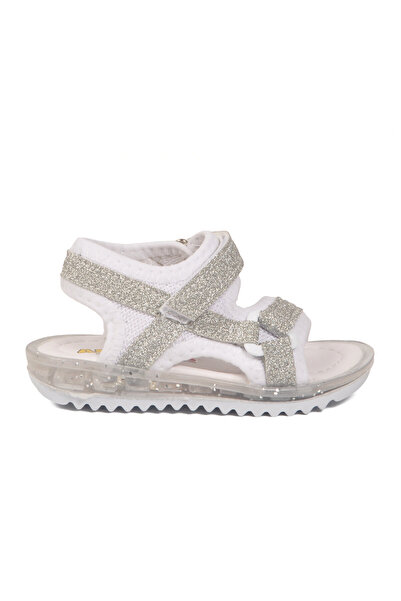 AYK'S Belo-srebrne ortopedske sandale za bebe 25T104 B