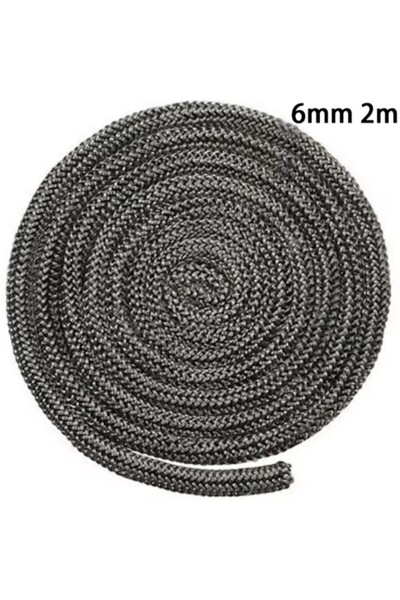 Choice 6mm Stove Fire Rope Black Wood Burning Stove 6mm 8mmm 2m Length Log Bu...