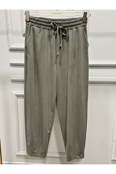 2K 26062 Front and Hem Stitched Trousers Khaki