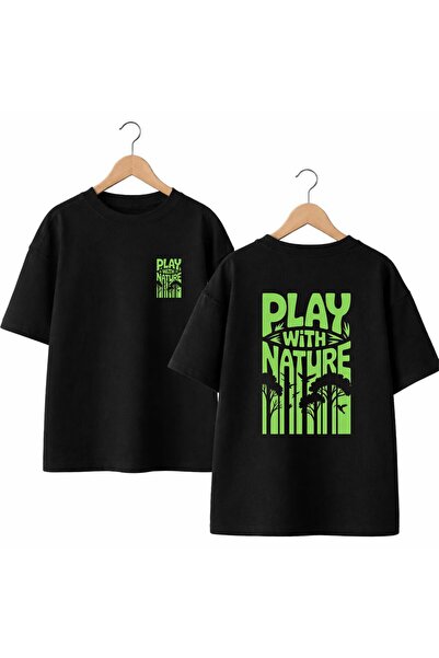 playwear Play with Nature Printed on the Back and Front Chest, 100% Cotton Ov...