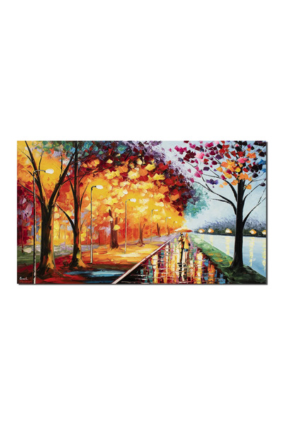 artnova Tablou indragostiti pictat manual dormitor, living, O seara linistita...